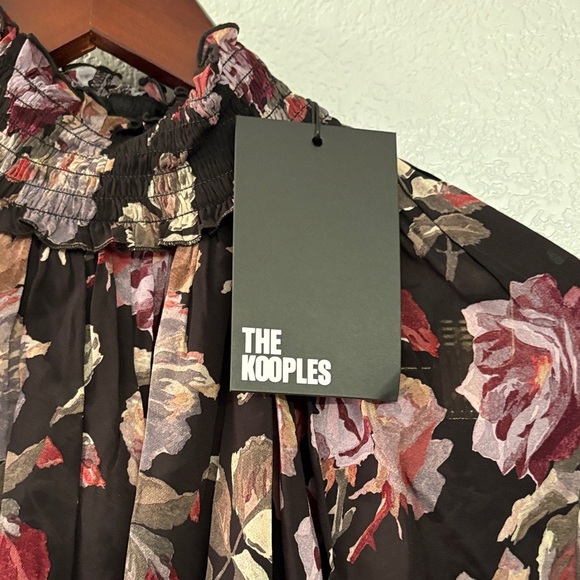 The Kooples Black Floral Long Sleeve Dress - Picture 10 of 12